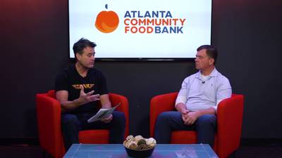 Axel Lowe talks to Kyle Waide of Atlanta Community Food Bank