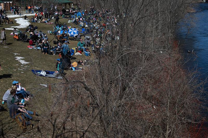 People watching the 2024 solar eclipse