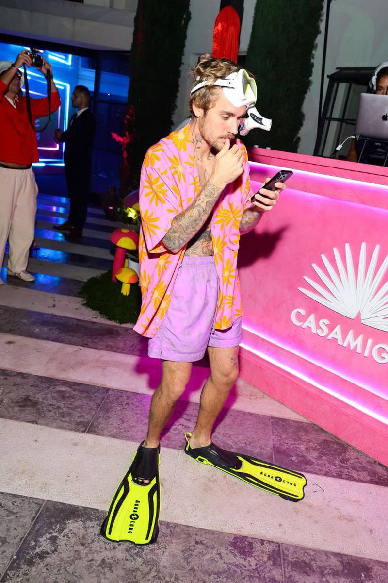LOS ANGELES, CALIFORNIA - OCTOBER 27: Justin Bieber attends the Annual Casamigos Halloween Party on October 27, 2023 in Los Angeles, California. (Photo by Matt Winkelmeyer/Getty Images for Casamigos)