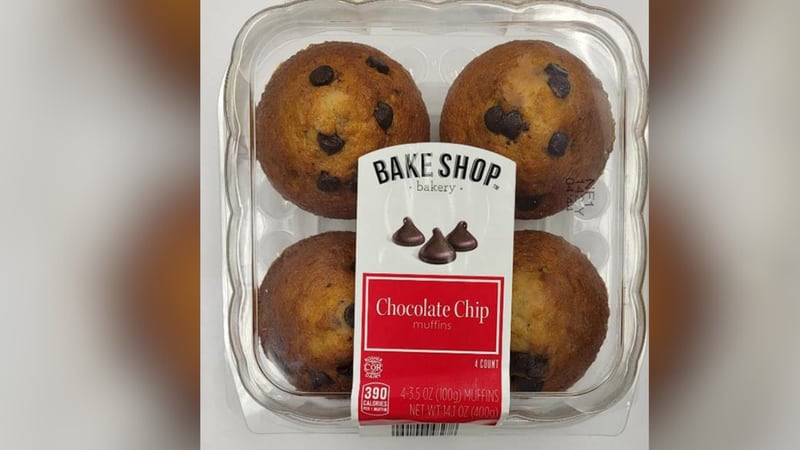 The Food and Drug Administration has announced the recall of about 11,830 cases of ALDI Bakeshop Chocolate Chip Muffin 4-count due to undeclared walnuts.