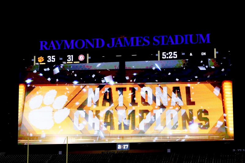 2017 CFP National Championship Clemson Tigers Alabama Crimson Tide