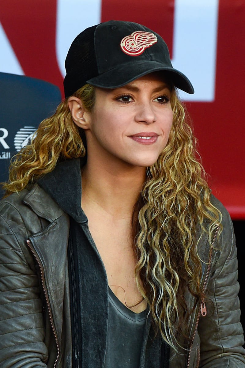 BARCELONA, SPAIN - NOVEMBER 28:  Shakira looks on ahead of the La Liga match between FC Barcelona and Real Sociedad de Futbol at Camp Nou on November 28, 2015 in Barcelona, Spain.  (Photo by David Ramos/Getty Images)